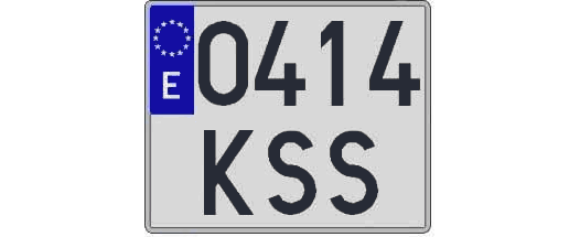 0414KSS matricula cuadrada