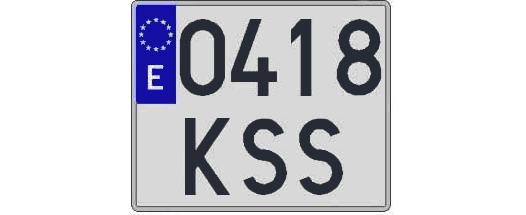 0418KSS matricula cuadrada