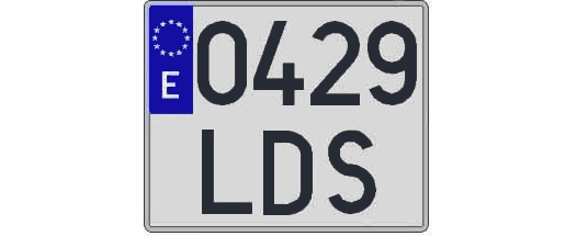 0429LDS matricula cuadrada