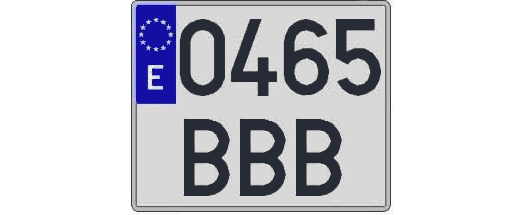 0465BBB matricula cuadrada
