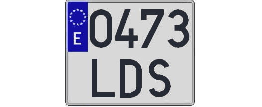0473LDS matricula cuadrada