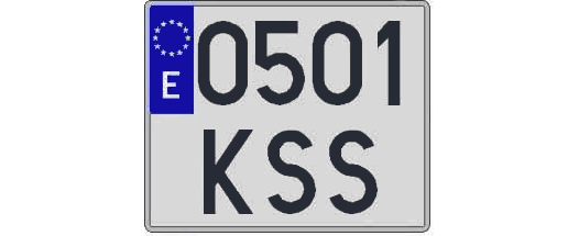 0501KSS matricula cuadrada