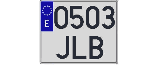 0503JLB matricula cuadrada