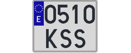 0510KSS matricula cuadrada