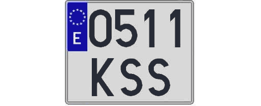 0511KSS matricula cuadrada