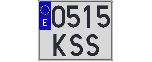 0515KSS matricula cuadrada