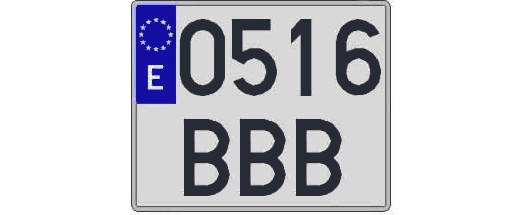 0516BBB matricula cuadrada