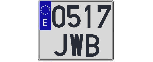 0517JWB matricula cuadrada