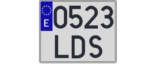 0523LDS matricula cuadrada