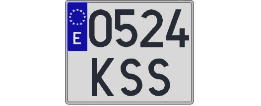 0524KSS matricula cuadrada