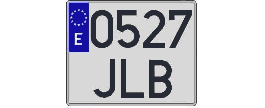 0527JLB matricula cuadrada
