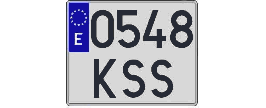 0548KSS matricula cuadrada