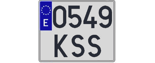 0549KSS matricula cuadrada