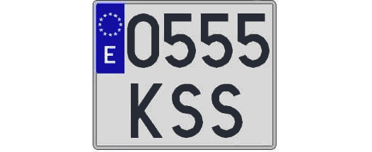 0555KSS matricula cuadrada