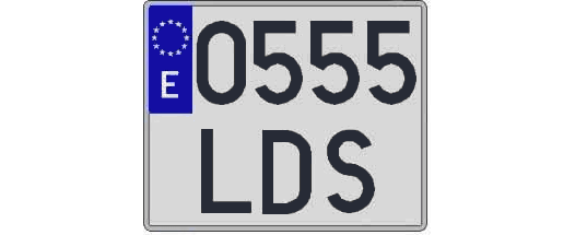 0555LDS matricula cuadrada