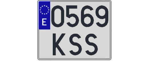 0569KSS matricula cuadrada