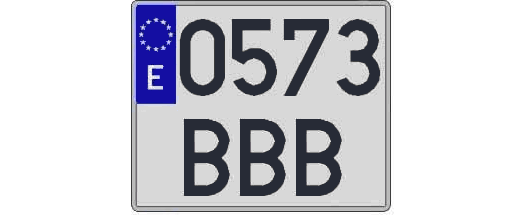 0573BBB matricula cuadrada