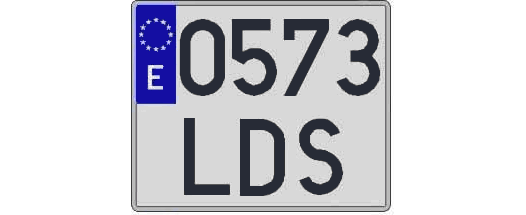 0573LDS matricula cuadrada