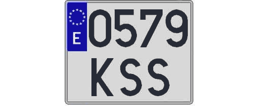 0579KSS matricula cuadrada