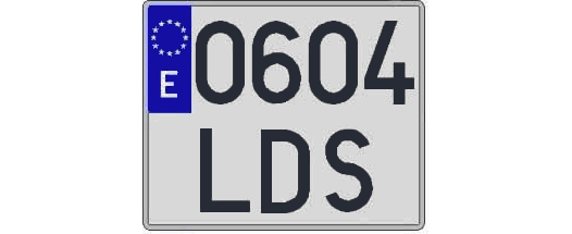0604LDS matricula cuadrada