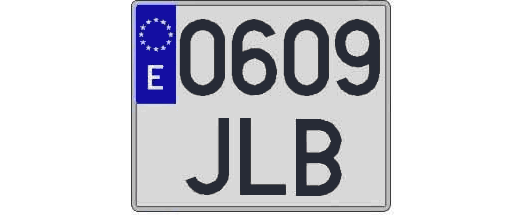 0609JLB matricula cuadrada