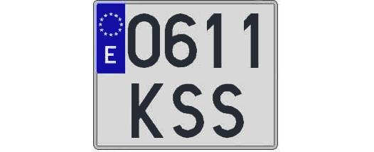 0611KSS matricula cuadrada