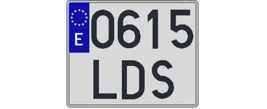 0615LDS matricula cuadrada