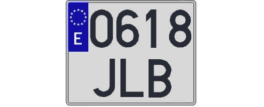 0618JLB matricula cuadrada