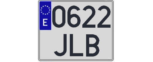 0622JLB matricula cuadrada