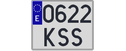 0622KSS matricula cuadrada