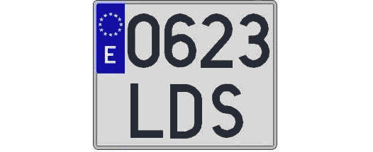 0623LDS matricula cuadrada