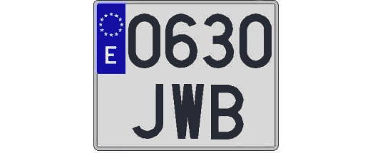 0630JWB matricula cuadrada