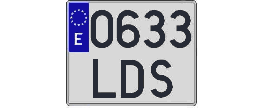 0633LDS matricula cuadrada