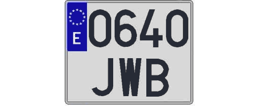 0640JWB matricula cuadrada