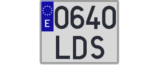 0640LDS matricula cuadrada