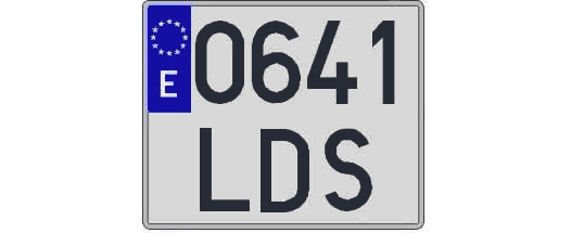 0641LDS matricula cuadrada