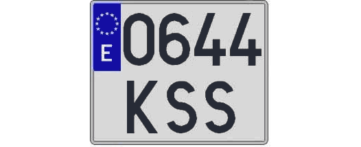0644KSS matricula cuadrada