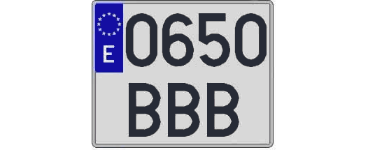 0650BBB matricula cuadrada