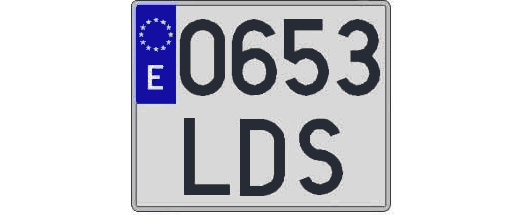 0653LDS matricula cuadrada