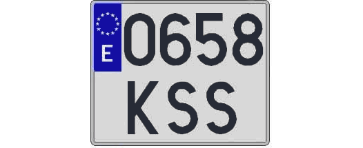 0658KSS matricula cuadrada