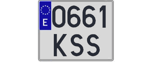 0661KSS matricula cuadrada