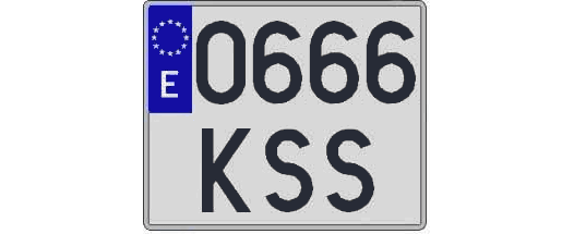 0666KSS matricula cuadrada