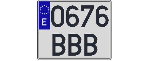 0676BBB matricula cuadrada