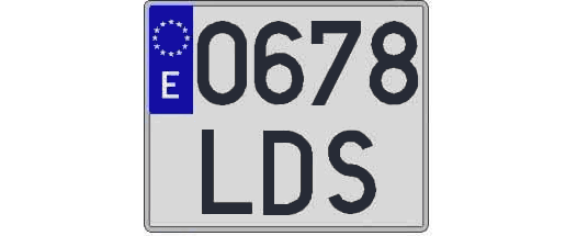 0678LDS matricula cuadrada