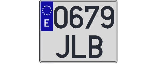 0679JLB matricula cuadrada