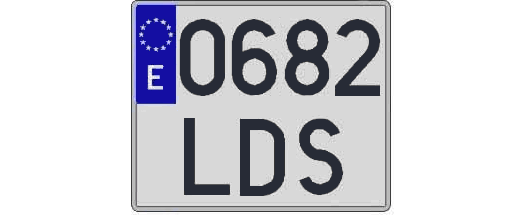 0682LDS matricula cuadrada