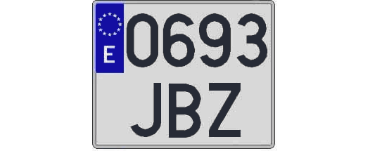 0693JBZ matricula cuadrada