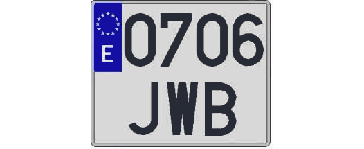 0706JWB matricula cuadrada