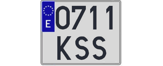 0711KSS matricula cuadrada