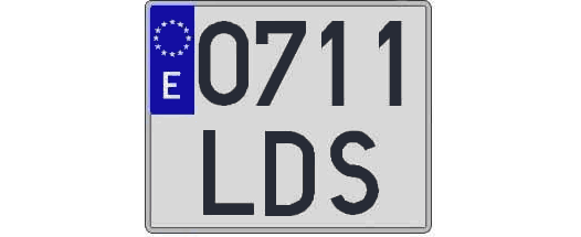 0711LDS matricula cuadrada